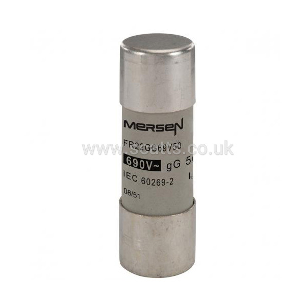 FR22GG69V50 FERRAZ MERSEN P214626 50A 22X58MM GL HRC FUSE 690V