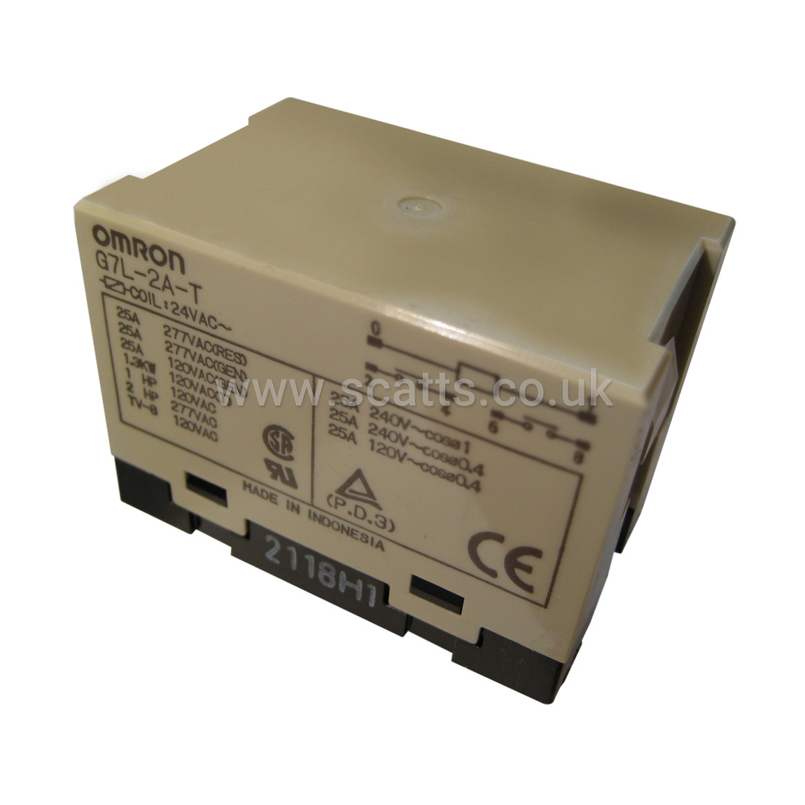 G7L-2A-T/012DC | OMRON | 147652 / G7L 5090B | 6 TAB POWER RELAY DPST-NO 25A