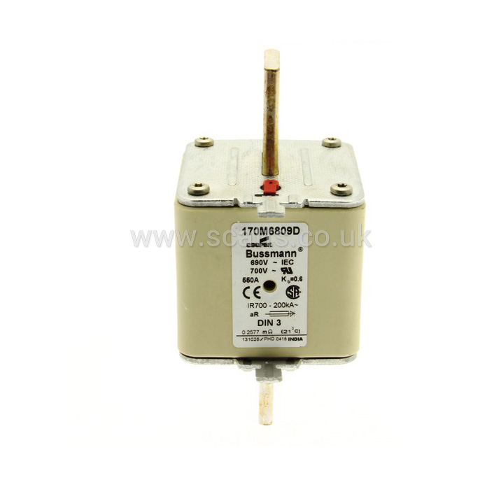 170M-6809D | COOPER BUSSMANN | 170M6809D | 550A 690V aR SIZE 3 FUSE