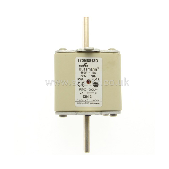 170M-6813D | COOPER BUSSMANN | 170M6813D | 900A 690V AR SIZE 3 FUSE