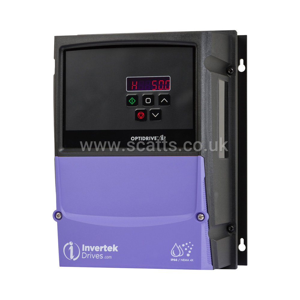 INVERTEK OPTIDRIVE INVERTER E3 IP66 ODE-3 SINGLE PHASE IN 3 PHASE OUT